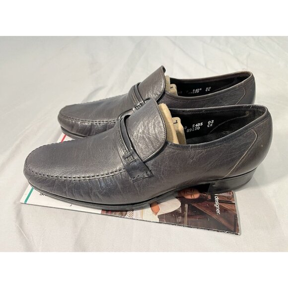 Vintage Florsheim 12 D Black Buckle Loafer Dress Shoe Slip On UNWORN NEW main image 6